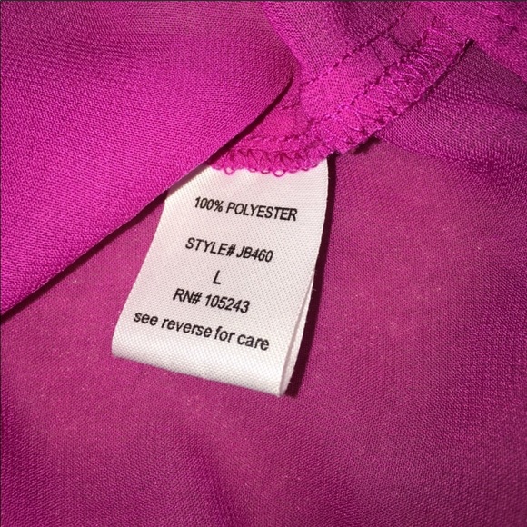 Soul Cake Sheer Magenta Top with Lace - Picture 4 of 5